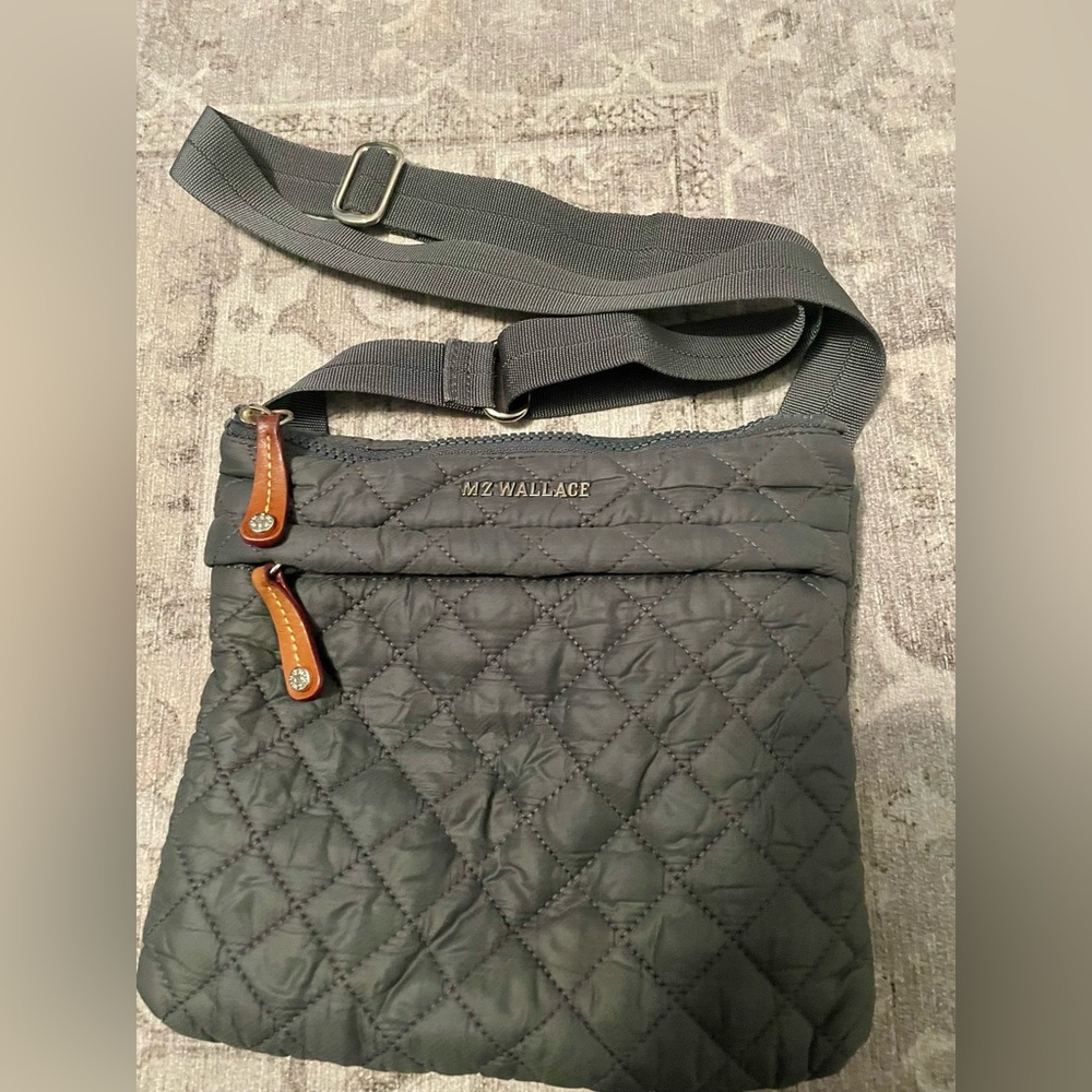 MZ Wallace Metro Flat Crossbody in Magnet. EUC!!